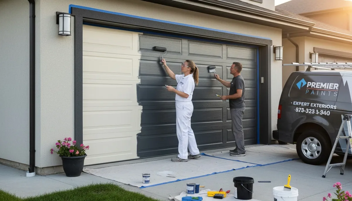 Professional garage door painting in Wilmington, NC for coastal durability and curb appeal