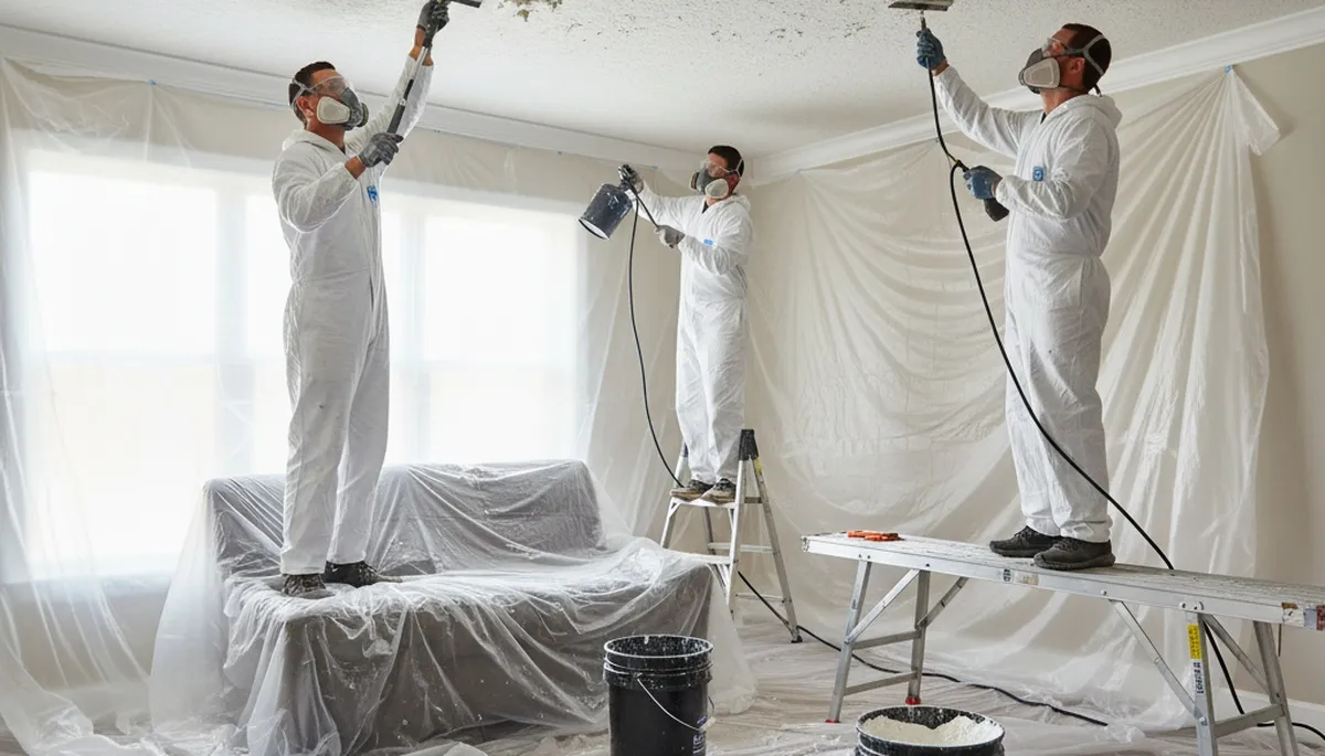 Professional popcorn ceiling removal in Wilmington NC by expert house painters