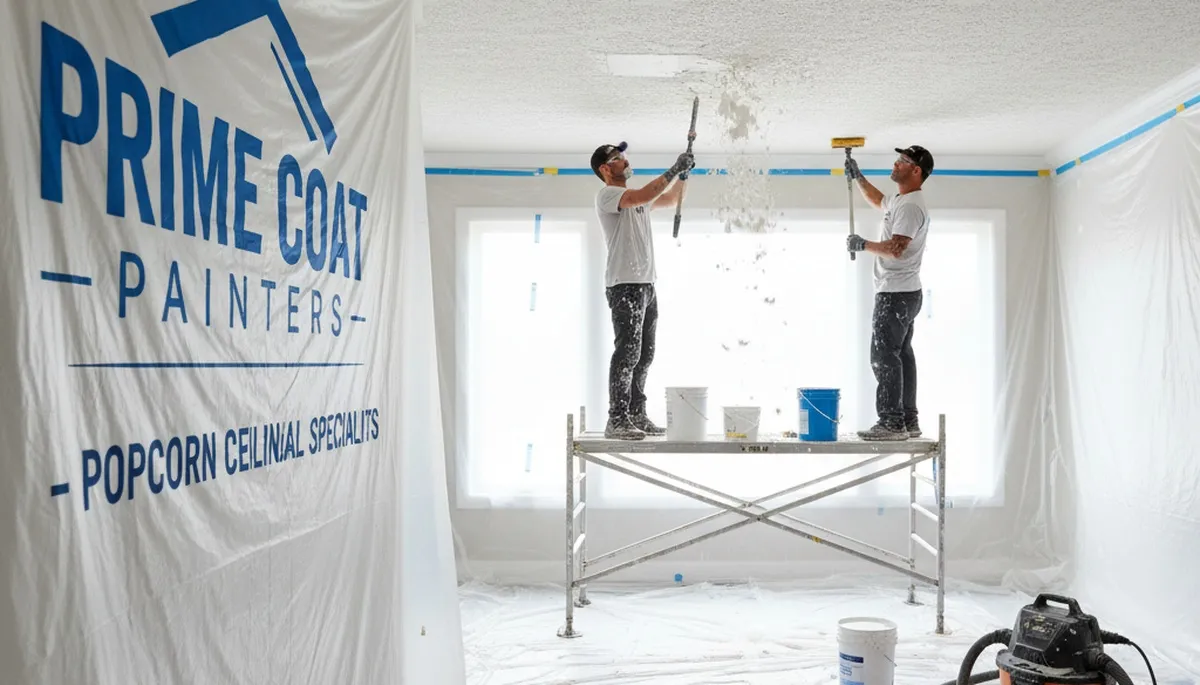 Professional popcorn ceiling removal by expert house painters in Wilmington, NC