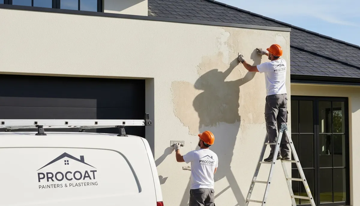 Stucco repair experts restoring Wilmington NC home exterior for durability and curb appeal